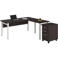 Newland "L" Shaped Desk with Pedestal OR447 | Ontario Safety Product