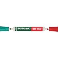 Markal<sup>®</sup> Dura-Ink<sup>®</sup> Dual Colour Permanent Ink Marker, Bullet, Green/Red OR464 | Ontario Safety Product