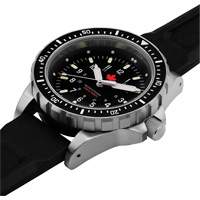 Tr&egrave;s grande montre &agrave; quartz pour plongeur avec feuille d'&eacute;rable rouge, Num&eacute;rique, &agrave; piles, 46 mm, Noir Ontario Safety Products