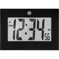 Horloge &agrave; grand cadre, Num&eacute;rique, &agrave; piles, 9" la x 1" p x 6,5" h, Noir Ontario Safety Products