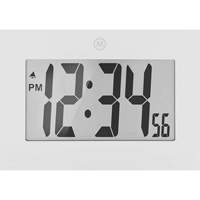 Horloge &agrave; grand cadre, Num&eacute;rique, &agrave; piles, 9" la x 1" p x 6,5" h, Blanc Ontario Safety Products