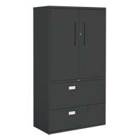 Armoire Multi-Stor, Acier, 3 Tablettes, 65-1/4" h x 36" la x 18" P, Noir Ontario Safety Products
