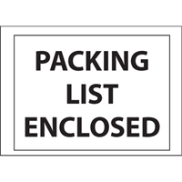 Packing List Envelopes, 4" L x 5" W, Backloading Style Ontario Safety Products