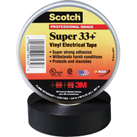 Scotch&reg; Super 33 Tape, 19 mm (3/4") x 20.1 m (66'), Black, 7 mils Ontario Safety Products