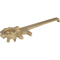 Deluxe Plug Wrenche, 1-1/4" Opening, 9" Handle, Non-sparking brass alloy Ontario Safety Products