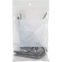 White Block Poly Bags, Reclosable, 6" x 4", 2 mils Ontario Safety Products