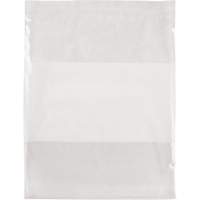 White Block Poly Bags, Reclosable, 15" x 12", 2 mils PF963 | Ontario Safety Product