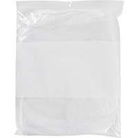 White Block Poly Bags, Reclosable, 15" x 12", 2 mils Ontario Safety Products