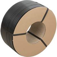 Strapping, Polypropylene, 5/8" W x 6000' L, Black, Manual Grade PF988 | Ontario Safety Product