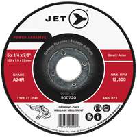 Meule POWER ABRASIVE, 4" x 1/4", Arbre 5/8", Type 27 Ontario Safety Products