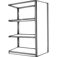 &eacute;l&eacute;ment de rayonnage Interlok, Acier, Sans boulons, Capacit&eacute; 800 lb, 36" la x 76" h x 24" p Ontario Safety Products