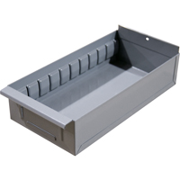 Interlok Boltless Shelving Shelf Box, Steel, 11-5/8" W x 12" D x 2-3/4" H, Light Grey RN439 | Ontario Safety Product