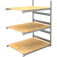 Wide Span Record Storage Shelving, Steel, 3 Shelves, 42" W x 32" D x 60" H, Add-On Kit RN141 | Ontario Safety Product