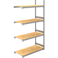 Wide Span Record Storage Shelving, Steel, 4 Shelves, 42" W x 18" D x 84" H, Add-On Kit RN142 | Ontario Safety Product