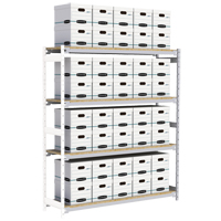 Wide Span Record Storage Shelving, Steel, 4 Shelves, 72" W x 18" D x 84" H, Add-On Kit RN146 | Ontario Safety Product