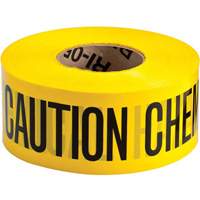 Barricade Tape, English, 3" W x 200' L, 3 mils, Black on Yellow Ontario Safety Products