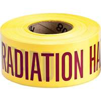 Barricade Tape, English, 3" W x 200' L, 3 mils, Magenta on Yellow Ontario Safety Products