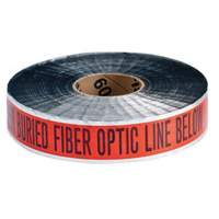 "Fiber Optic Line" Identoline<sup>®</sup> Underground Warning Tape, 2" W x 1000' L, Black on Orange SAB553 | Ontario Safety Product