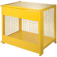 Gas Cylinder Cabinets, 6 Cylinder Capacity, 44" W x 30" D x 37" H, Yellow Ontario Safety Products