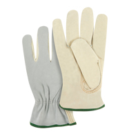 Split Back Driver's Gloves, Medium, Grain Cowhide Palm Ontario Safety Products