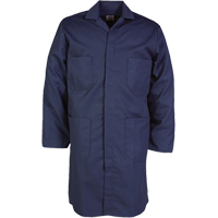 100% Cotton Shop Coats, Cotton, Size 34, Navy Blue Ontario Safety Products