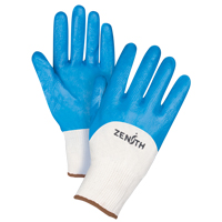 Seamless-Knit Medium-Weight Coated Gloves, 9/Large, Nitrile Coating, 13 Gauge, Cotton Shell SAM648 | Ontario Safety Product