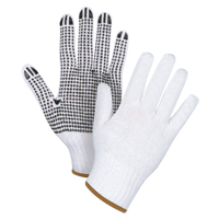 Dotted String Knit Gloves, Poly/Cotton, Single Sided, 7 Gauge, Large SAN491 | Ontario Safety Product
