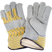 Gants d'ajusteur doubl&eacute;s pour l'hiver, T-Grand, Paume en Cuir de vache refendu, Doublure en Molleton de coton Ontario Safety Products