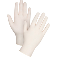 Gants d'examen de premi&egrave;re qualit&eacute; pour peau sensible, Moyen, Latex, 4 mils, Poudr&eacute;s, Naturel Ontario Safety Products