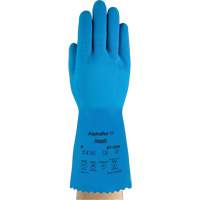 AlphaTec&reg; 87-029 Gloves, Size Small/7, 12" L, Rubber Latex, Nylon Inner Lining, 50-mil Ontario Safety Products