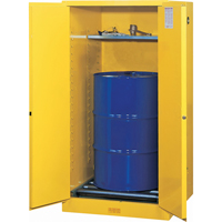 Sure-Grip<sup>®</sup> EX Vertical Drum Storage Cabinets, 55 US gal. Cap., Yellow SAQ046 | Ontario Safety Product