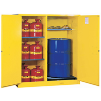 Armoires Sure-Grip EX s&eacute;curitaires &agrave; double fonction, Capacit&eacute; de 115 gal. US, Jaune Ontario Safety Products