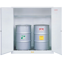 Armoires de sécurité pour déchets dangereux, Capacité de 55 gal. US, Blanc SAQ073 | Ontario Safety Product
