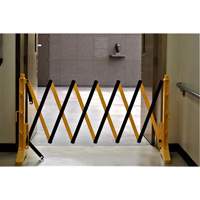 Xpandit Barricade, 36" H x 11.5' L, Black/Yellow Ontario Safety Products