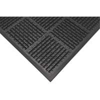 Outfront Reversible No. 227 Mat, Rubber, Scraper Type, Slotted Pattern, 3' x 6', Black SAQ318 | Ontario Safety Product