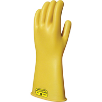 Yellow Natural Rubber Insulating Gloves, ASTM Class 2, Size 8, 16" L Ontario Safety Products