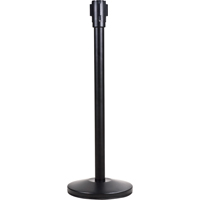Free-Standing Crowd Control Barrier Receiver Post, 35" High, Black SAS231 | Ontario Safety Product