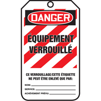 Lockout Tags, Cardstock, 3-1/8" W x 5-7/8" H, French Ontario Safety Products