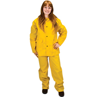 RZ100 Rain Suit, Polyester/PVC, 4X-Large, Yellow SEH084 | Ontario Safety Product