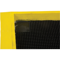 Foot Sanitizing Matting, Rubber, 2-2/3' W x 3-1/4' L x 2-1/2" Thick, Yellow SDL874 | Ontario Safety Product
