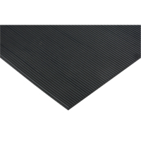Fine Ribbed Matting, Wiper, 2' x 75' x 1/8", Black SDL875 | Ontario Safety Product