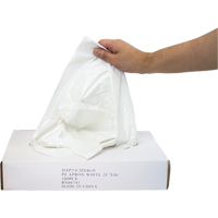 Disposable Aprons, Polyethylene, White, 28" W x 46" L SDM183 | Ontario Safety Product