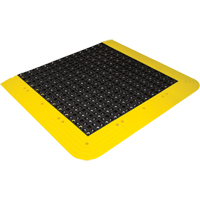 ErgoDeck<sup>®</sup> Non-Slip Mat No.553, PVC, 3-1/2' W x 4' L, 7/8" Thick, Black/Yellow SDM661 | Ontario Safety Product