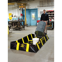QuickBerm&reg; Containment Berm with Inside Wall Supports, 235 US gal. Capacity, 4' W x 8' L x 12" H, Snap-Up Bracket Ontario Safety Products