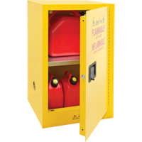 Flammable Storage Cabinet, 12 gal., 1 Door, 23" W x 35" H x 18" D Ontario Safety Products