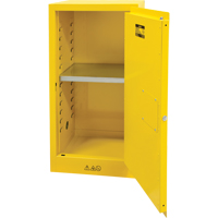 Flammable Storage Cabinet, 16 gal., 1 Door, 23" W x 44" H x 18" D Ontario Safety Products