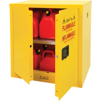 Flammable Storage Cabinet, 22 gal., 2 Door, 35" W x 35" H x 22" D SDN644 | Ontario Safety Product