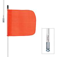 Heavy-Duty Safety Whips, Threaded Mount, 5' High, Orange SDN979 | Ontario Safety Product