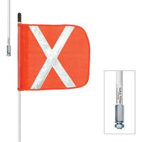Safety Whip&reg; Heavy-Duty Whips, Threaded Mount, 5' High, Orange Ontario Safety Products
