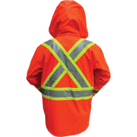 Vestes de s&eacute;curit&eacute; imperm&eacute;ables ignifuges haute visibilit&eacute; en polyur&eacute;thane, Petit, Orange haute visibilit&eacute; Ontario Safety Products